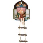Statues de jardin, statues ext�rieures, f�e de jardin de jardin statues miniatures �chelle de fille suspendue ...