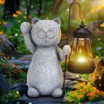 Statue de jardin, lampe solaire, d�coration d'ext�rieur, �l�phant, id�e cadeau pour maman, femme, homme, ...