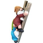 Statue de nain d�corative, d�coration ext�rieure, statue d'int�rieur en bois et pierre pour la maison ...