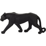 Statue panthre gomtrique noire en rsine