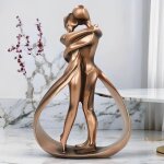 Statues r�sine couple affectueux, figurines c�lin baiser, ornement mariage ou anniversaire