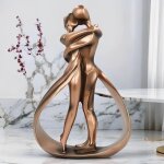 Statues r�sine couple affectueux, figurines c�lin baiser, ornement mariage ou anniversaire