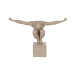 Paris prix - statuette déco sur socle 'athlète' 32cm beige Paris prix - statuette déco sur socle 'athlète' 32cm beige