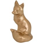 Statuette renard automne bronze 16x14cm atmosphera cr�ateur d'int�rieur