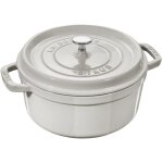 Staub cocotte en fonte truffe blanche 20 cm 2, 2 l