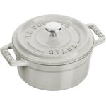 Staub - mini cocotte, 10 cm truffe blanche ronde fonte