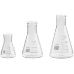 Steinberg systems - verres de laboratoire - fioles erlenmeyer - ensemble de 3 pices