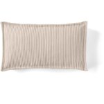 Lisa design - stella - coussin - en velours c�tel� grosses c�tes - 32x57 cm - beige