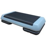 Steps d'a�robic et de fitness r�glable - 2 rehausseurs inclus - 76 cm de hauteur - coloris gris et noir ...