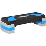 Stepper fitness r�glable 3 hauteurs (10 / 15 / 20 cm), support 150 kg, bleu clair, 80x31x10 - 20cm, a�robic ...