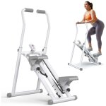 Stepper vertical pliable, 3 niveaux de rsistance, guidon rglable en hauteur et direction, cran lcd, ...