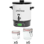 Le pratique - strilisateur automatique en mail cran lcd avec 12 bocaux strilisateur + 6 bocaux de ...