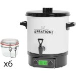 Strilisateur automatique en mail cran lcd avec 6 bocaux strilisateur + 6 bocaux de 125 ml