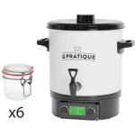 Le pratique - strilisateur automatique en mail cran lcd avec 6 bocaux strilisateur + 6 bocaux de ...