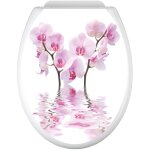 Stickers abattant wc - orchides - 35x43 cm - adhsif brillant