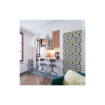 Sticker adhésif décoratif jaune pour porte - ruche, 204 cm x 83 cm Sticker adhésif décoratif jaune pour porte - ruche, 204 cm x 83 cm