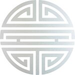 Stickers dpoli - double bonheur chinois - 37x37 cm