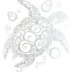 Stickers d�poli - tortue de mer - 47x52 cm