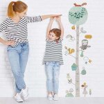 Stickers muraux barre de mesure arbre chambre enfant (39x133 cm) i autocollants d�coratifs toise de croissance ...