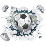 Stickers muraux football 3d en brique