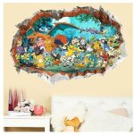 Sticker mural go 3d dessin anim� auto - adh�sif papier peint d�calcomanies d�coration de chambre d'enfants ...