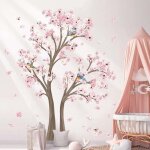 Sticker mural grand arbre de fleurs de cerisier sticker mural branches arbre d�coration murale salon ...
