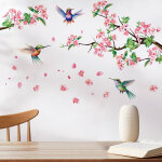 Stickers muraux oiseau fleurs fleur de p�che sticker mural stickers chambre d'enfant salon chambre � ...