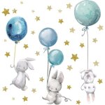 Sticker mural personnalis� aquar animal avec nom sticker mural chambre d'enfant chambre de b�b� salle ...