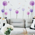 Stickers muraux pissenlits violet autocollants mural fleurs papillons pour chambre enfants fille pépinière ... Stickers muraux pissenlits violet autocollants mural fleurs papillons pour chambre enfants fille pépinière ...