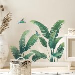 Stickers muraux plante tropical autocollants muraux feuille de palmier vert sticker mural plantes de ...