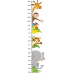 Sticker mural toise mesure enfants 89x30 cm animaux for�t pour tout - petits