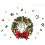 Stickers de nol pour rfrigrateur, portes et fentres - joyeux couronne de nol, guirlande - peel et ...