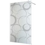 Stickers paroi de douche d�poli - cercles - 50x120 cm