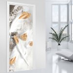 Lumal�a - stickers pour porte - plumes - 73 x 205 cm - adh�sif mat