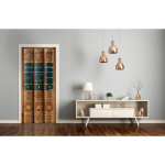 Plage - sticker porte xxl 204cm x 83cm - dcoration murale photo couverture livres anciens