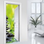 Stickers pour porte - zen - 63 x 205 cm - adh�sif mat