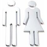 Stickers pour toilettes, 12x4cm, ignes wc de symboles hommes et femmes, facile � coller signes wc homme ...