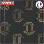 Stickerdecofr - credence adhesive art deco lampe 100 x 50 cm gris