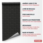 Stickerdecofr - crdence adhsive carrelage mtro sombre 200 x 50 cm