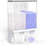 Stockage de lessive en poudre de 3 l, stockage de lessive avec 2 tasses, double distributeur de lessive ...