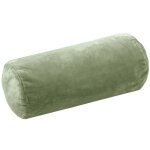 Coussin polochon doudou couleur vert de gris 45 x 20 cm
