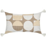 Stof - coussin rectangulaire � motifs g�om�triques ? beige et �cru ? 30x50 cm - 30x50cm - beige