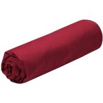 Stof - drap housse rouge uni en percale de coton ? 90 x 190 cm