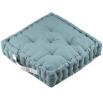 Epais coussin de sol en coton uni jade