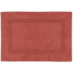 Tapis de bain terracotta en coton 50 x 80 cm