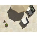 Stone by stone - carrelage octogone travertin 1er choix - crme - 25x25x1, 2cm octogone - vieilli - (1 ...