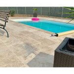 Stone by stone - carrelage travertin 1er choix - mix beige - 40, 6x61x1, 2cm - vieilli - (1 m)