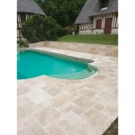 Stone by stone - dalles et pavs travertin 1er choix - crme - opus 4x3cm - vieilli - (0, 74 m)