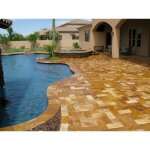 Stone by stone - dalles et pavs travertin 1er choix - jaune - 15x15x3cm - vieilli - (1 m)