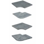 Stone by stone - margelle 3cm pierre marbrière - royal black - angle rentrant 33x3cm bord droit - sablé ... Stone by stone - margelle 3cm pierre marbrière - royal black - angle rentrant 33x3cm bord droit - sablé ...